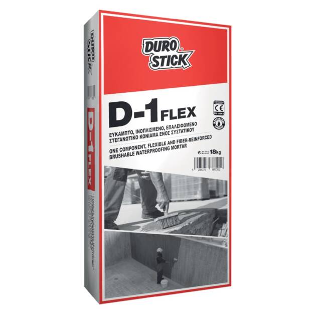 DUROSTICK D 1 FLEX – Εύκαμπτο, ινοπλισμένο στεγανωτικό κονίαμα ενός συστατικού