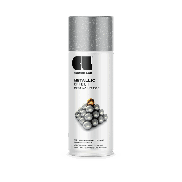Cosmoslac Metallic Effect 400ml – Spray Μεταλλικό Χρώμα Υψηλής Γυαλάδας