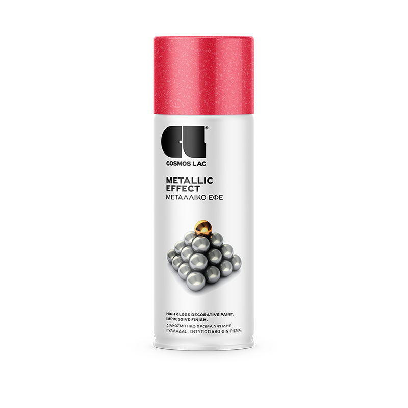 Cosmoslac Metallic Effect Κόκκινο 400ml – Μεταλλικό Spray Διακοσμητικής Βαφής
