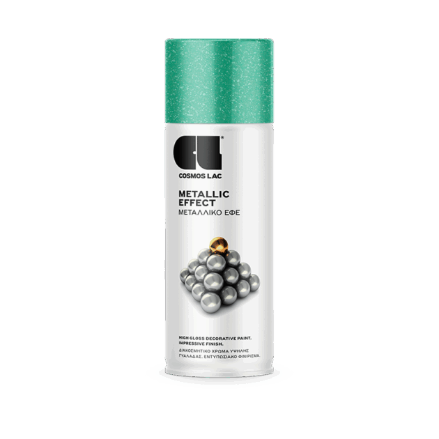 Cosmoslac Metallic Effect Πράσινο 400ml – Μεταλλικό Spray Υψηλής Γυαλάδας